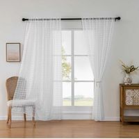 Cortina Velo Cuadrille 140x220cm 2paño Blanco