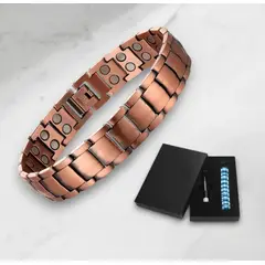 GENERICO - Pulsera Brazalete Cobre Magnetica Ajustable Imanes Artritis