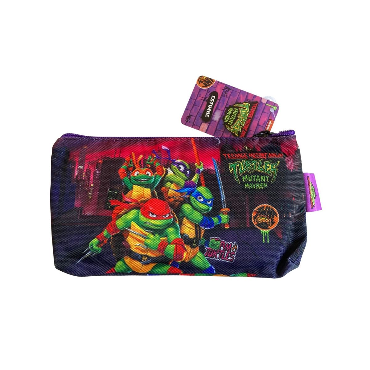 MOTARRO - Pack escolar Tortugas Ninja - Estuche + 12 lápices de cera