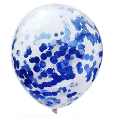 GENERICO - GLOBO 12 CONFETTI AZUL X12 UNI