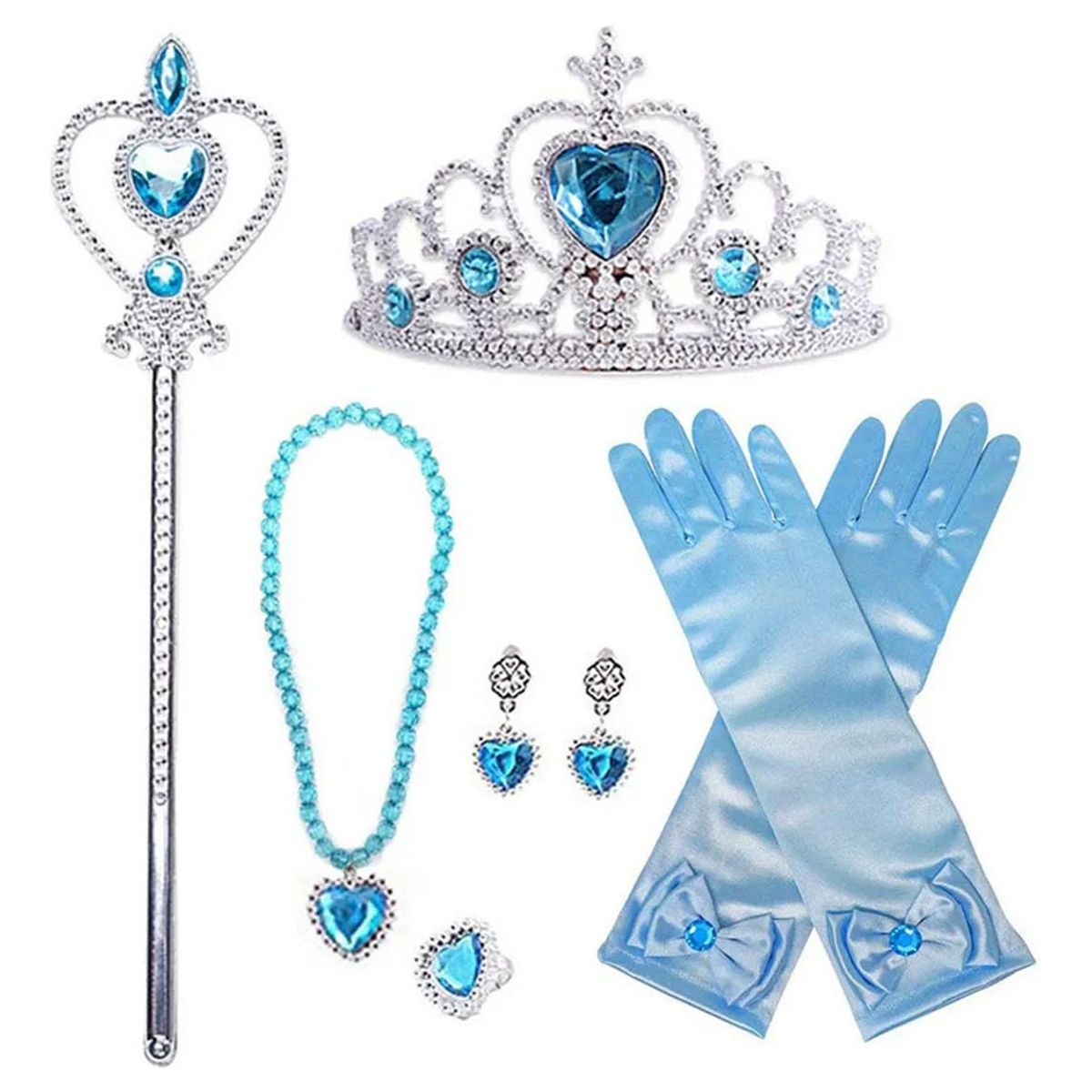 GENERICO - Set disfraz princesa y accesorios para bebe niña 7 a 8 años