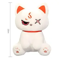 GENERICO - Peluches Gato Kawaii Anime Demonio Angel Blanco Negro