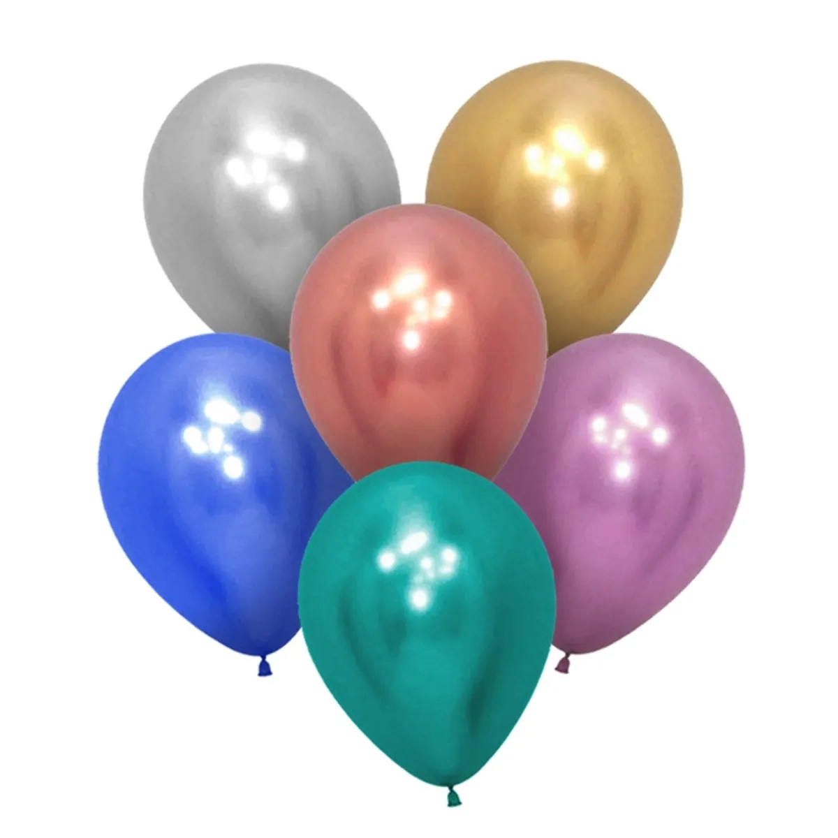 GENERICO - GLOBO 5 CHROME MIX X25 UNID