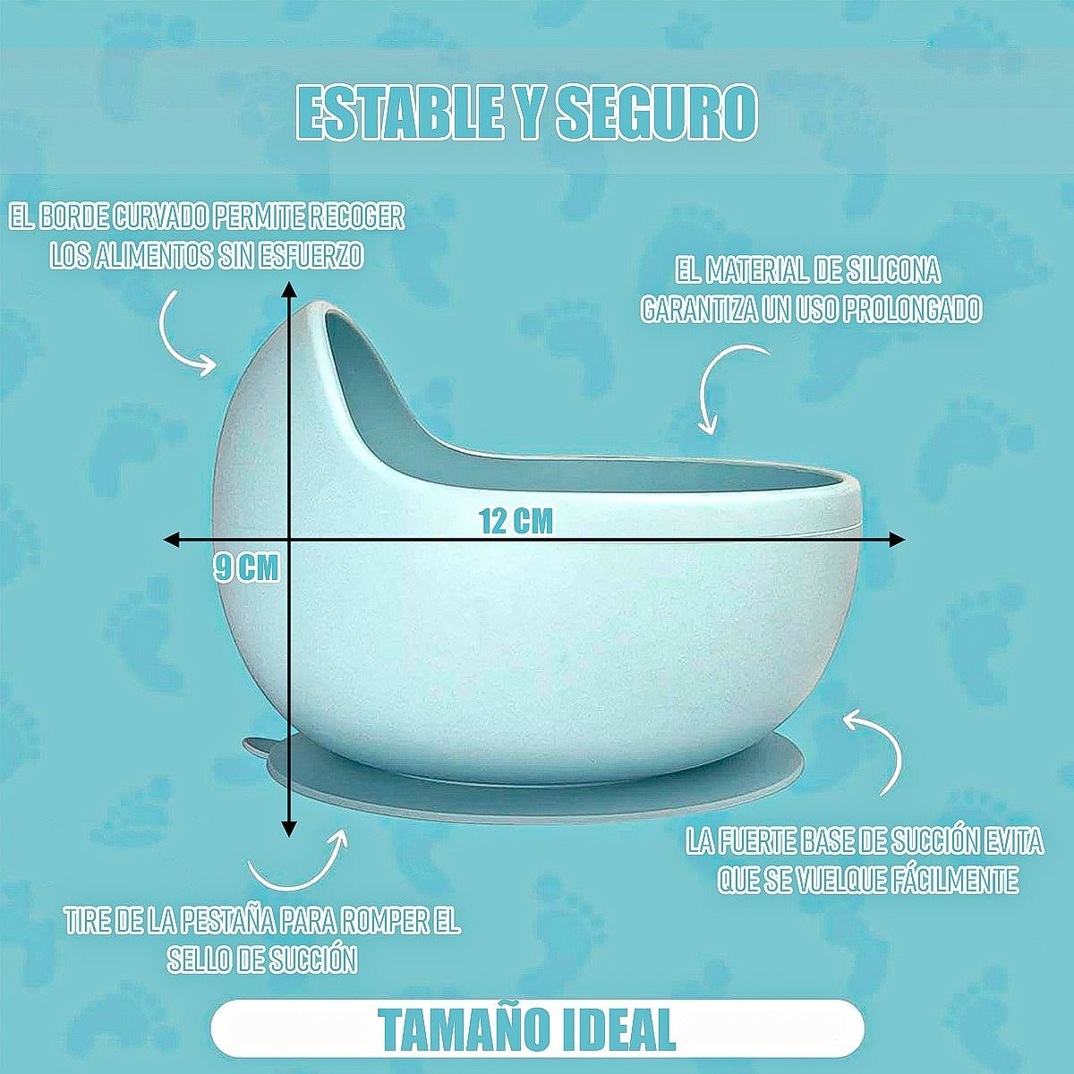 GENERICO - Plato Silicona Bebe Tazon Silicona Bebe Bowl De Silicona