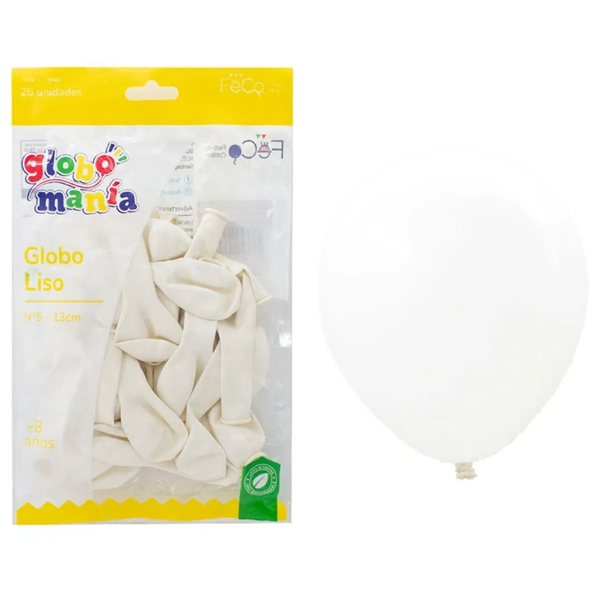 GENERICO - GLOBO 5 STANDARD BLANCO X25 UNI