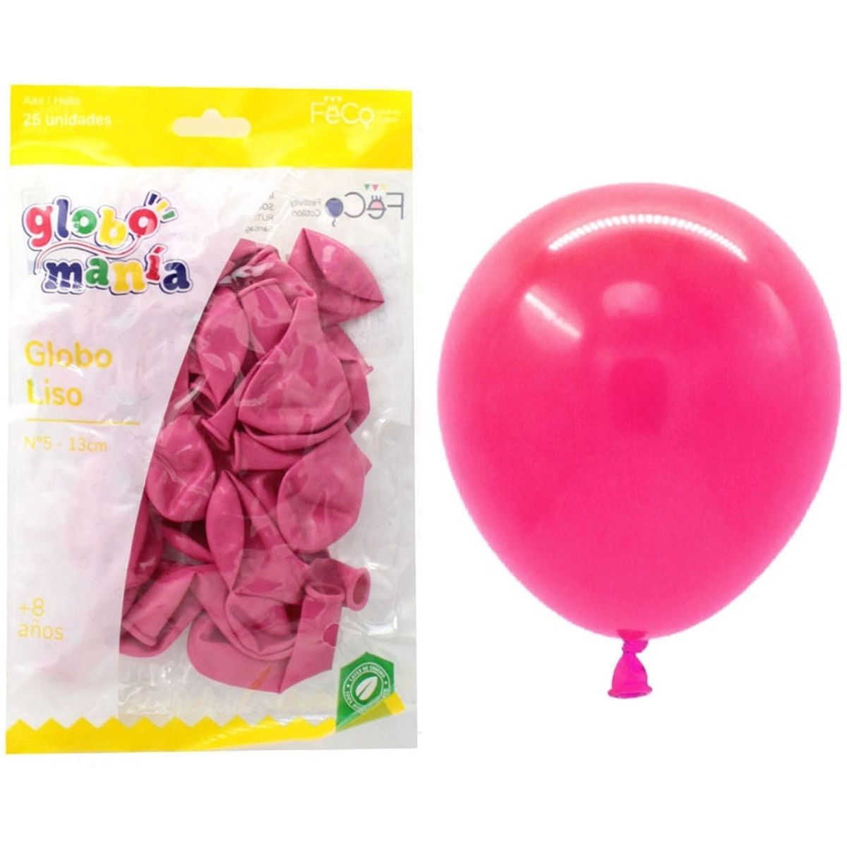 GENERICO - GLOBO 5 STANDARD FUCSIA X25 UNI