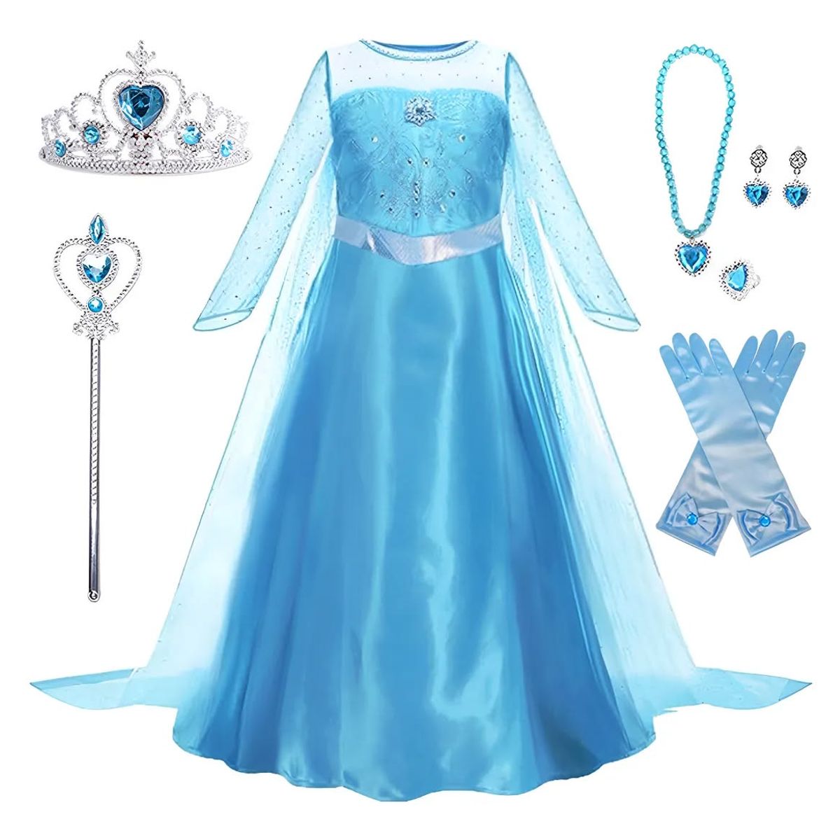 GENERICO - Set disfraz y accesorios para niña talla 130 ( 5  a 6 años )