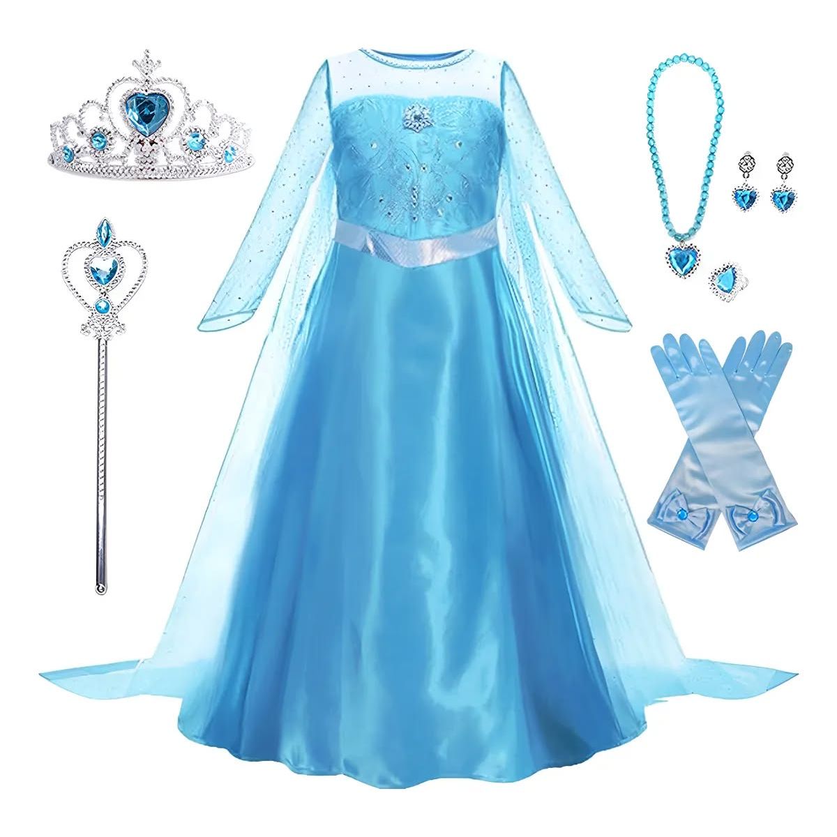 GENERICO - Set disfraz y accesorios para niña talla 130 ( 5  a 6 años )