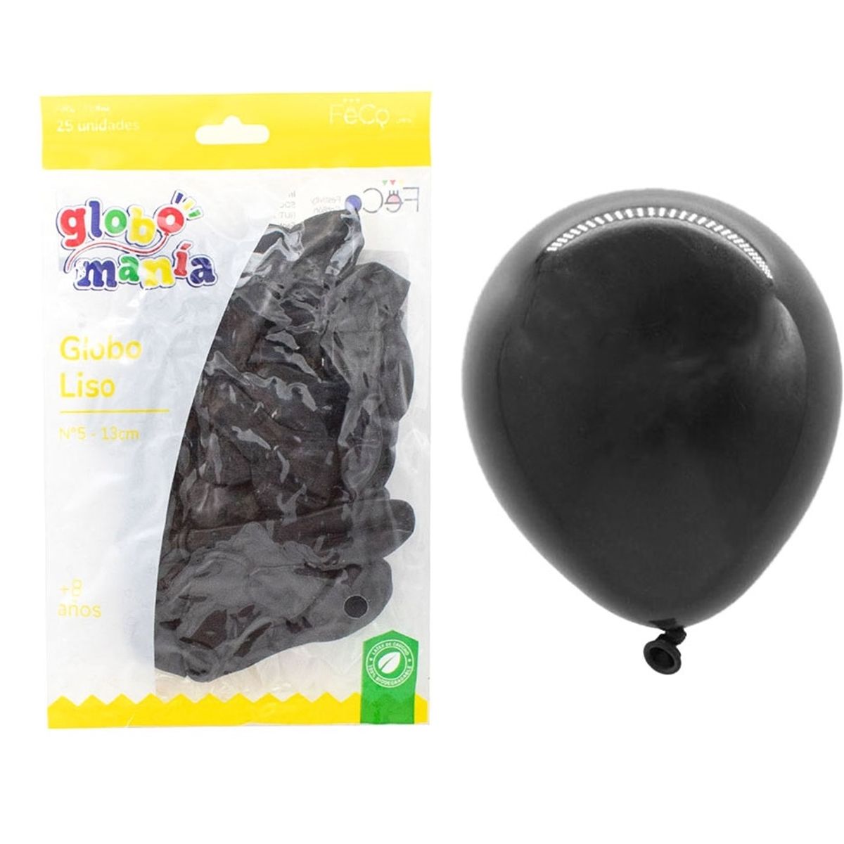 GENERICO - GLOBO 5 STANDARD NEGRO X25 UNI