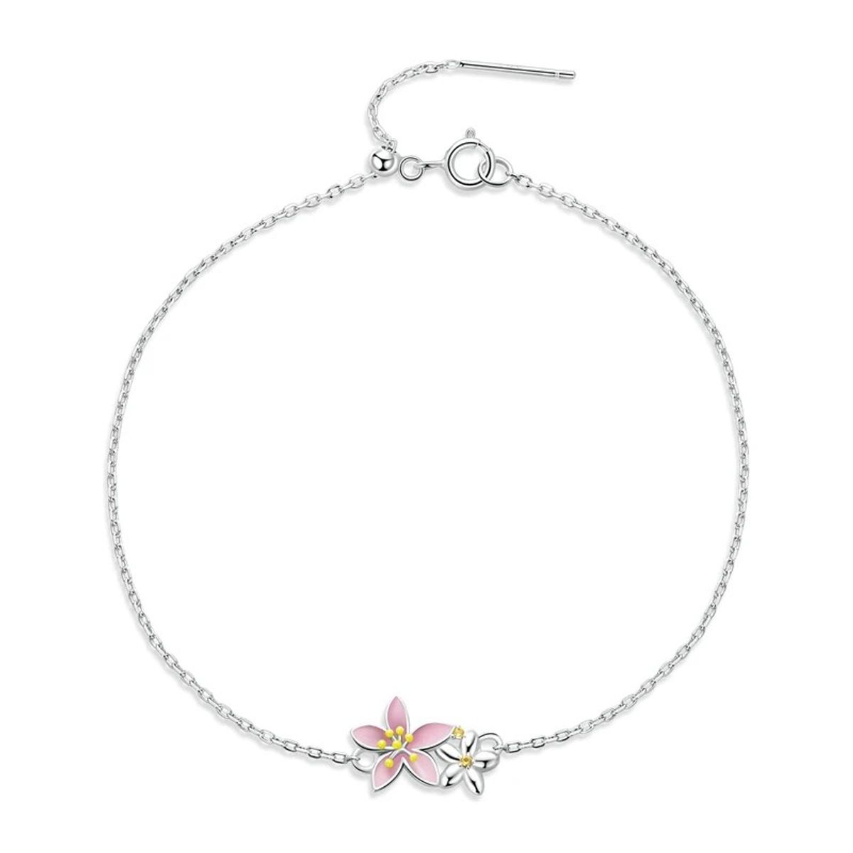 LK LUKSO - Pulsera Flor De Cerezo Sakura en Plata 925