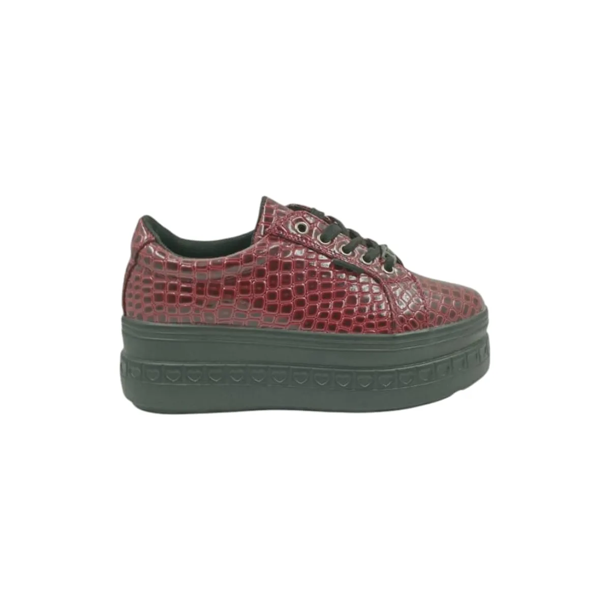 HERIEL - Zapatilla Burdeos Plataforma Mujer