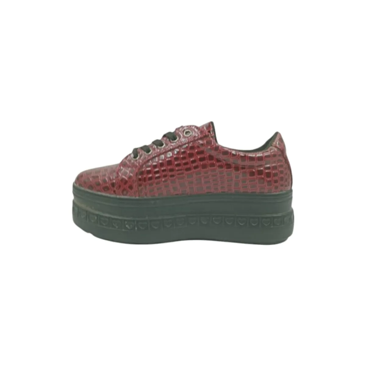 HERIEL - Zapatilla Burdeos Plataforma Mujer