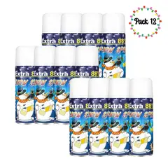 EKOL TACTICA MILITAR - 12 Nieves Spray Nieve Artificial Cotillón Navidad Fiestas