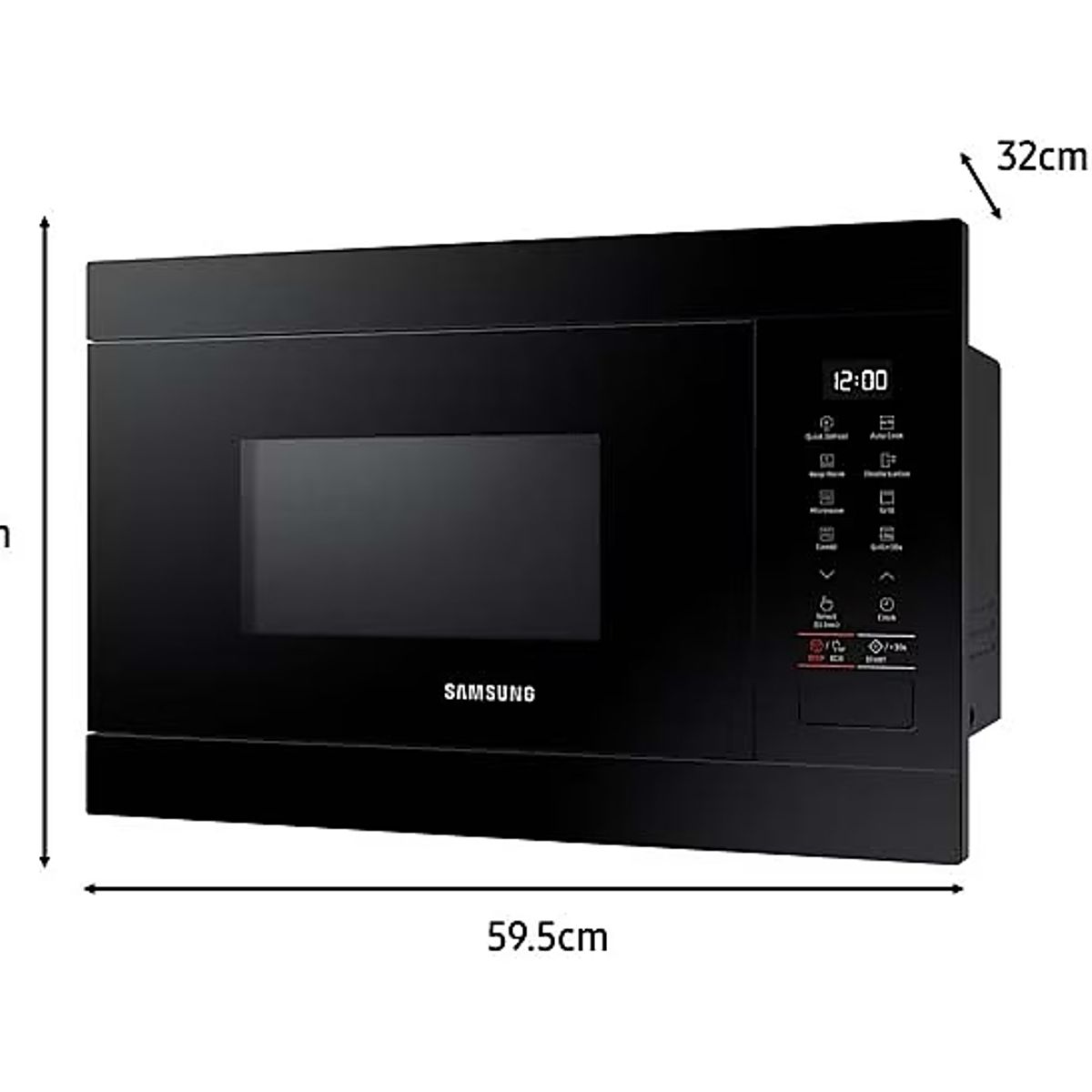 SAMSUNG - Microondas de Integración 22L 850W/Grill 1100W Negro