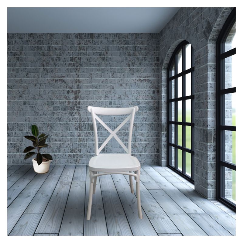 IDETEX - Pack 4 Sillas De Comedor Stack Blanco Idetex