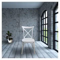 IDETEX - Pack 4 Sillas De Comedor Stack Blanco
