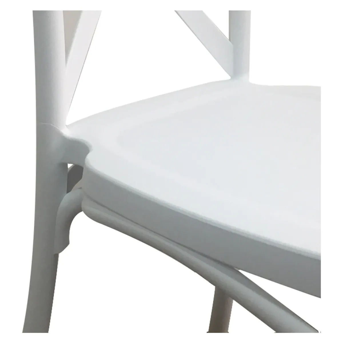 IDETEX - Pack 4 Sillas De Comedor Stack Blanco Idetex