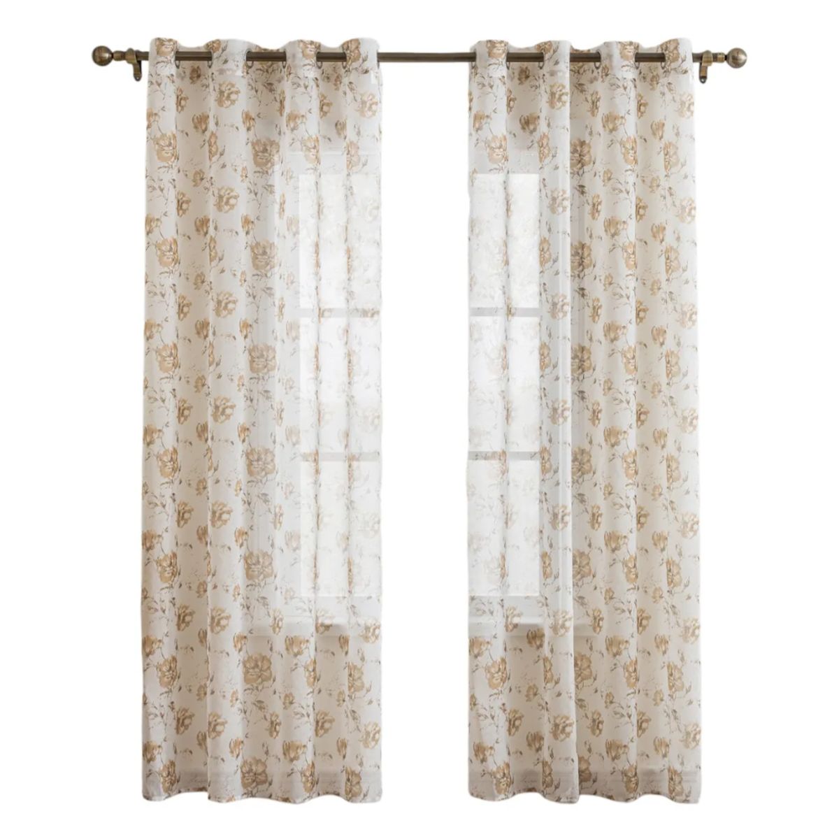 OKAY - Un Paño visillo Hecha Lino Estampado De Flor 140220cm