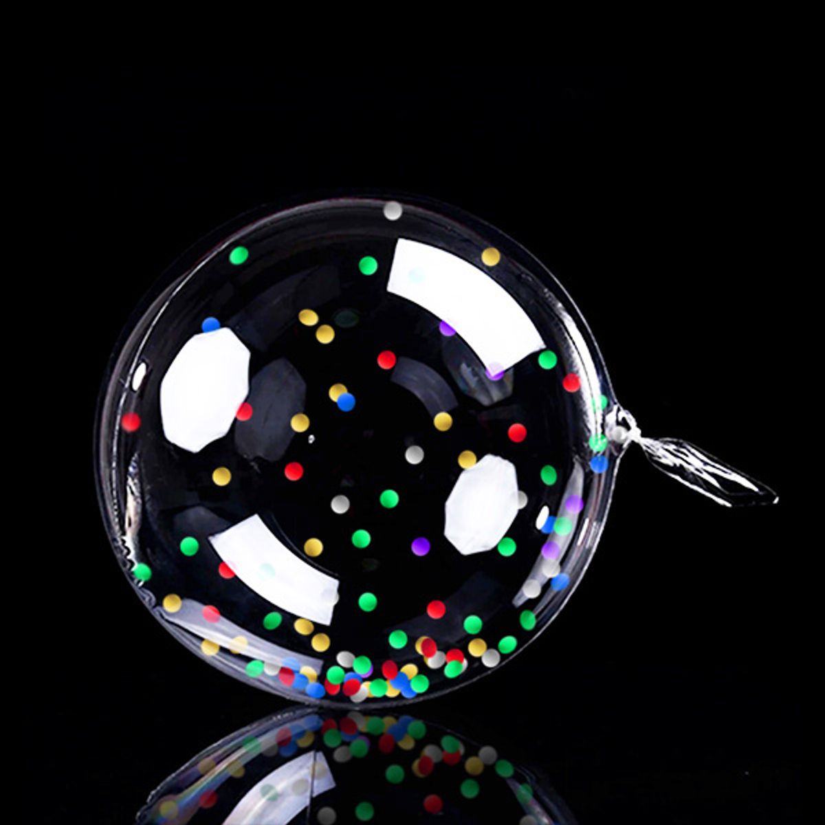 GENERICO - GLOBO BURBUJA 18 CONFETTI MIX X1 UNI