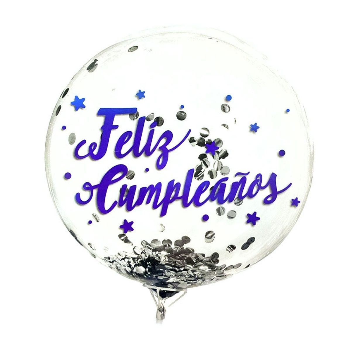 GENERICO - GLOBO BURBUJA CONFETTI FC AZUL X1 UNI