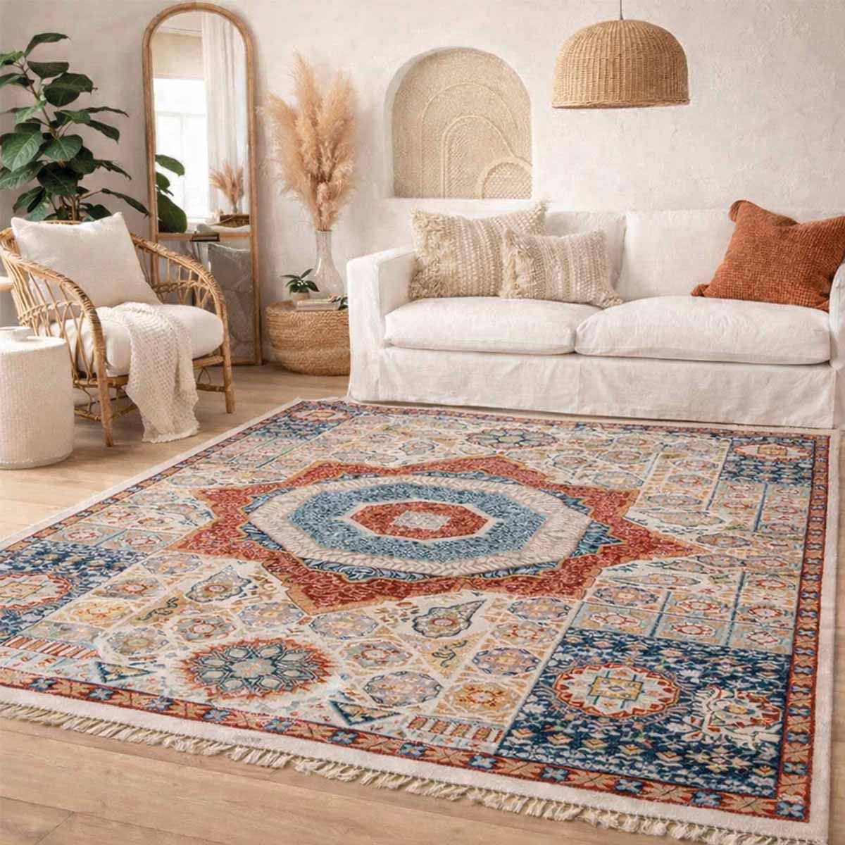 BROOKMAN - Alfombra Turca Antiq Mix de Colores Rectangular Poliéster 200 x 290 cm