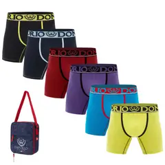 GIOVACCHINO - Pack de 6 Boxer Medio Algodón Hombre Con Bolso Regalo