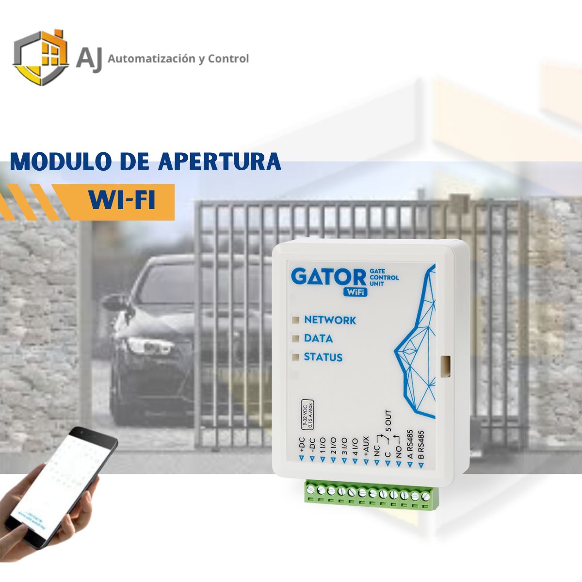 GENERICO - Módulo Apertura Portón Gator Wifi Control Celular App