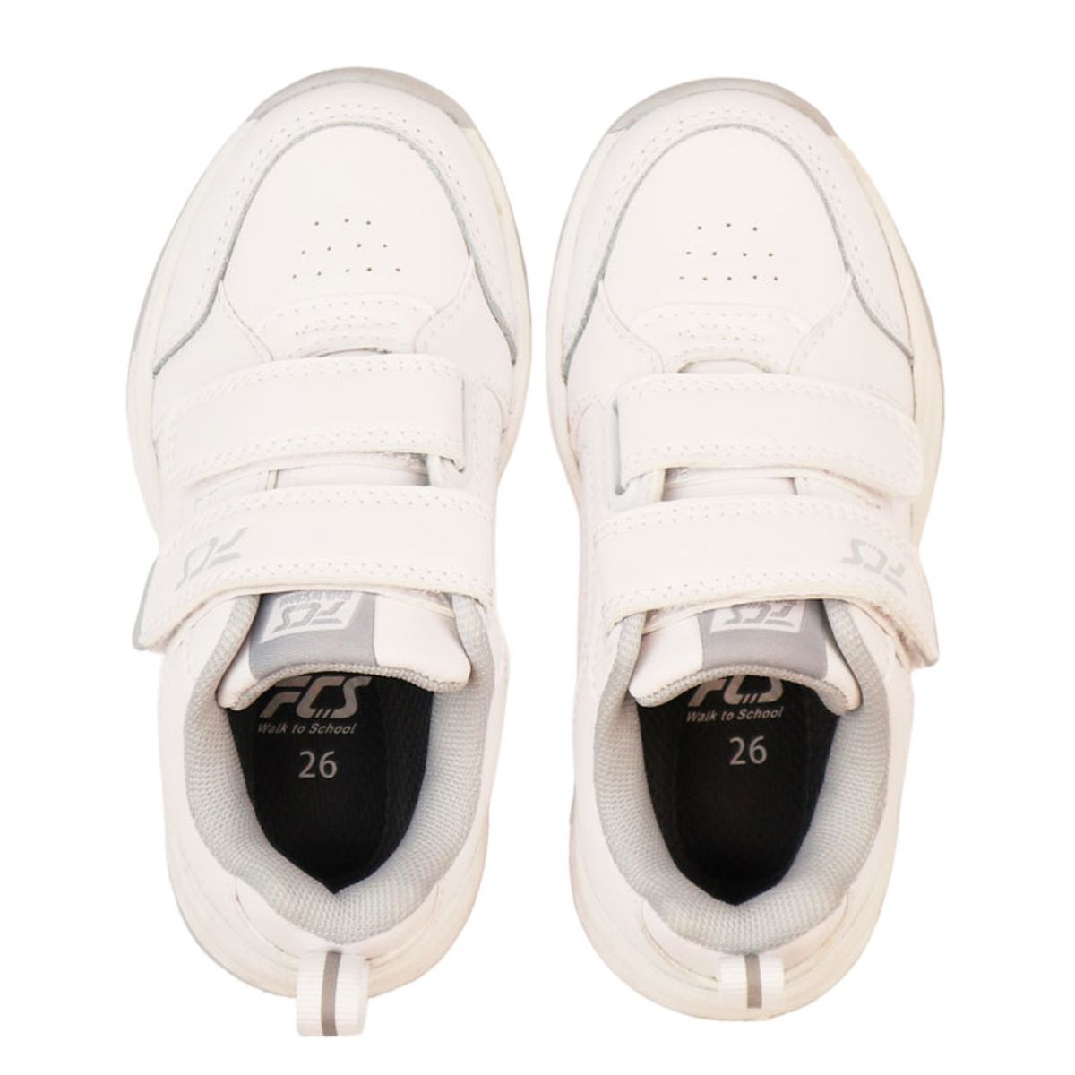 FICCUS - Zapatilla Unisex Escolar 2620917 Blanco/Gris Ficcus