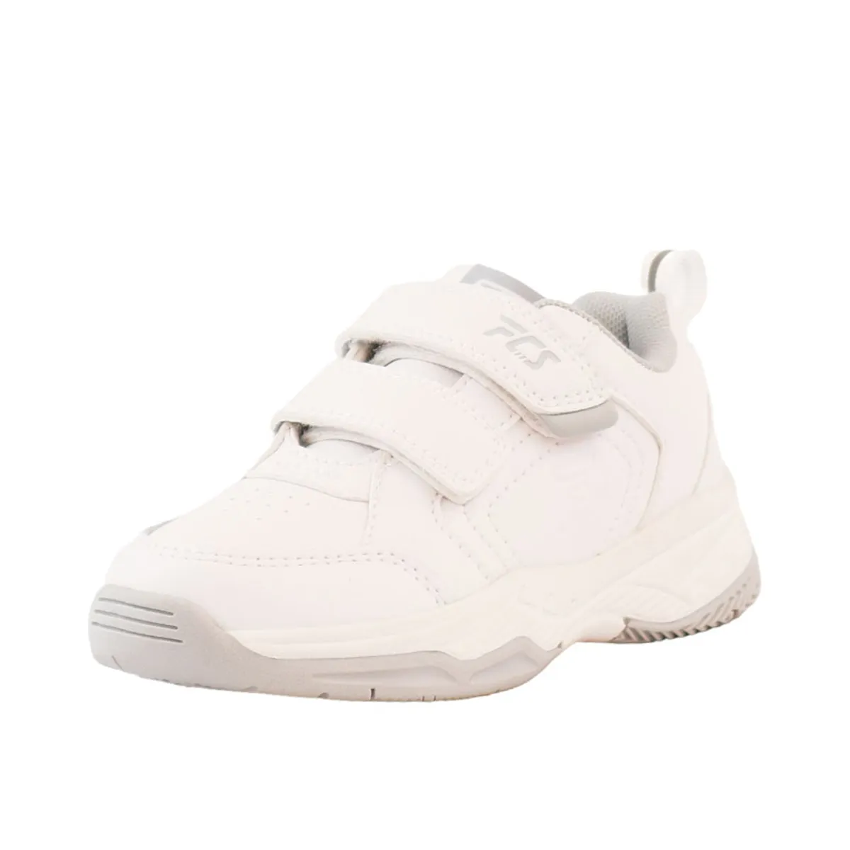 FICCUS - Zapatilla Unisex Escolar 2620917 Blanco/Gris Ficcus