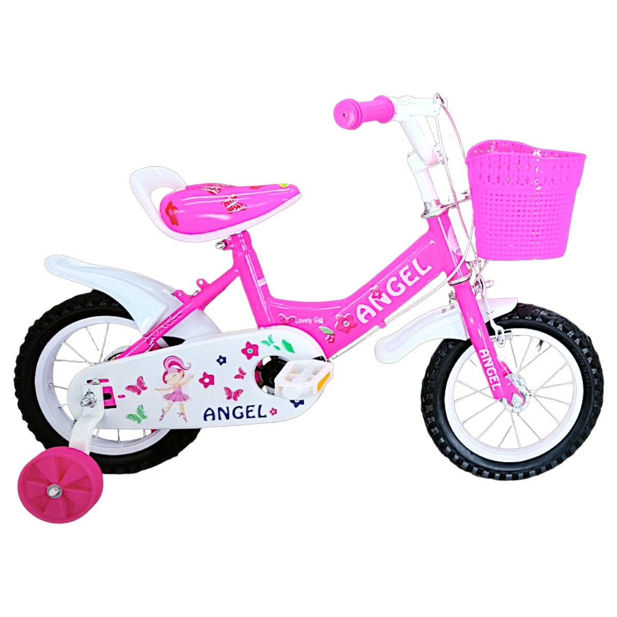 GENERICO - Bicicleta Aro 12 Infantil  Rosado Angel