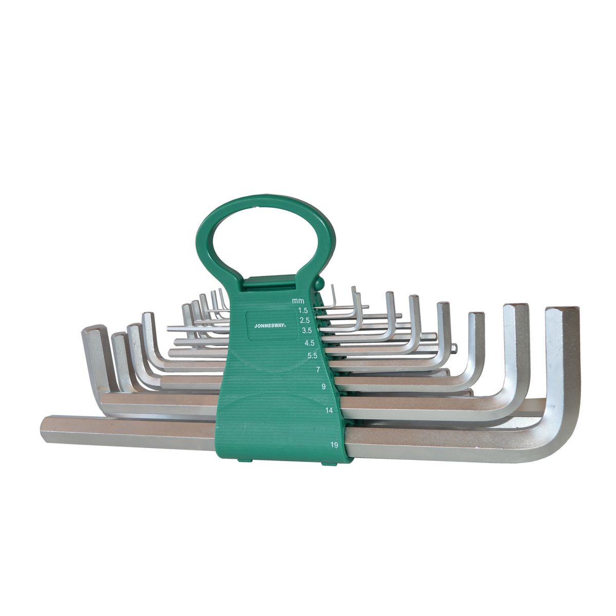 JONNESWAY - Juego de llaves hexagonales punta plana 18 pcs h03