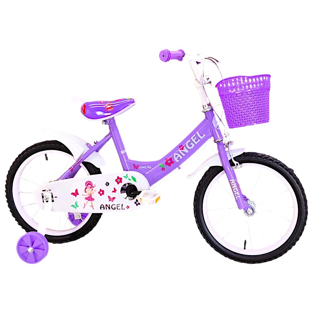 GENERICO - Bicicleta Aro 16 Infantil  Lila Angel