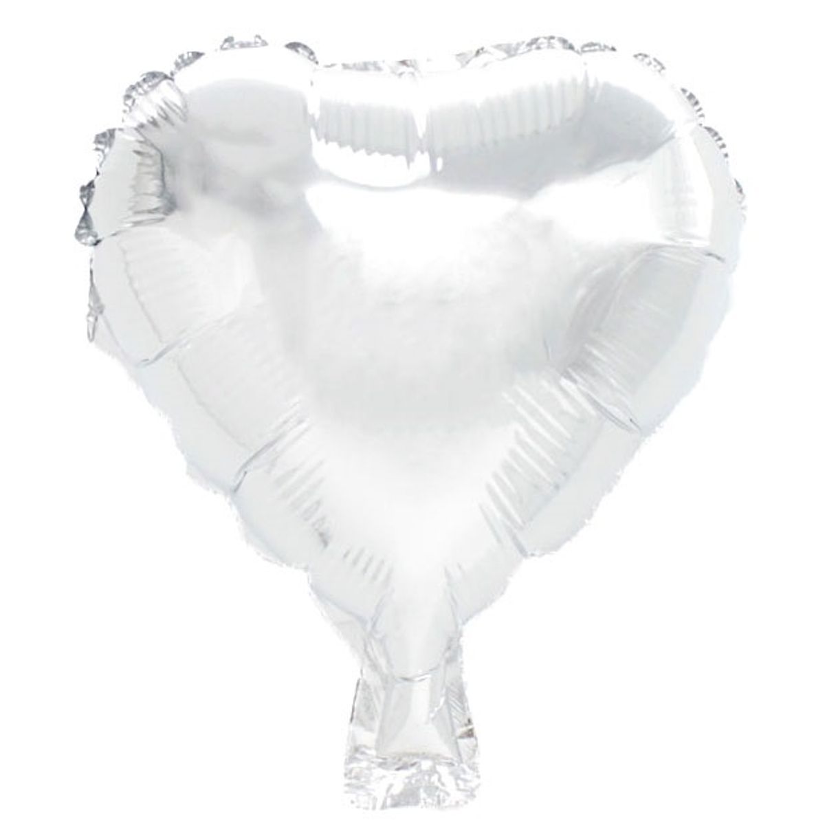 GENERICO - GLOBO METALICO 10 CORAZON PLATEADO 25CM X50 UNI