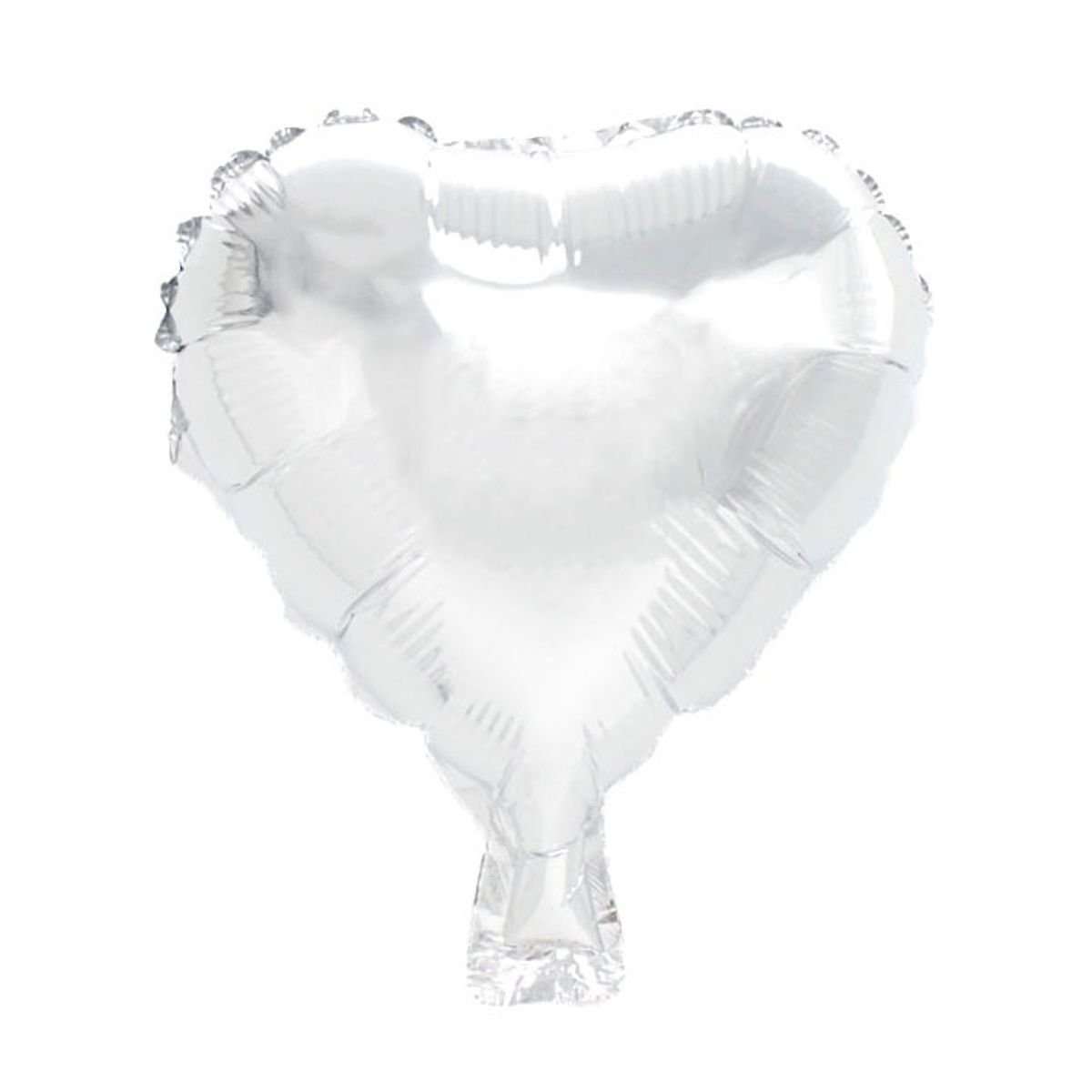 GENERICO - GLOBO METALICO 10 CORAZON PLATEADO 25CM X50 UNI