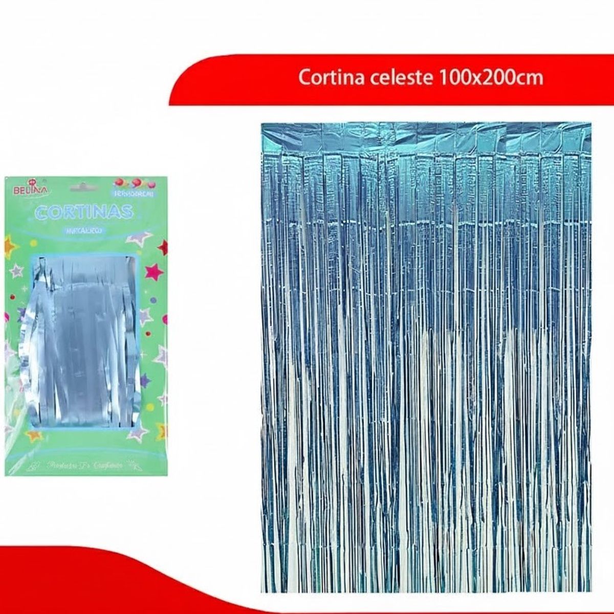 GENERICO - Cortina Celeste 100x200cm