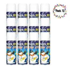 EKOL TACTICA MILITAR - 12 Nieves Spray Nieve Artificial Cotillón Navidad Fiestas