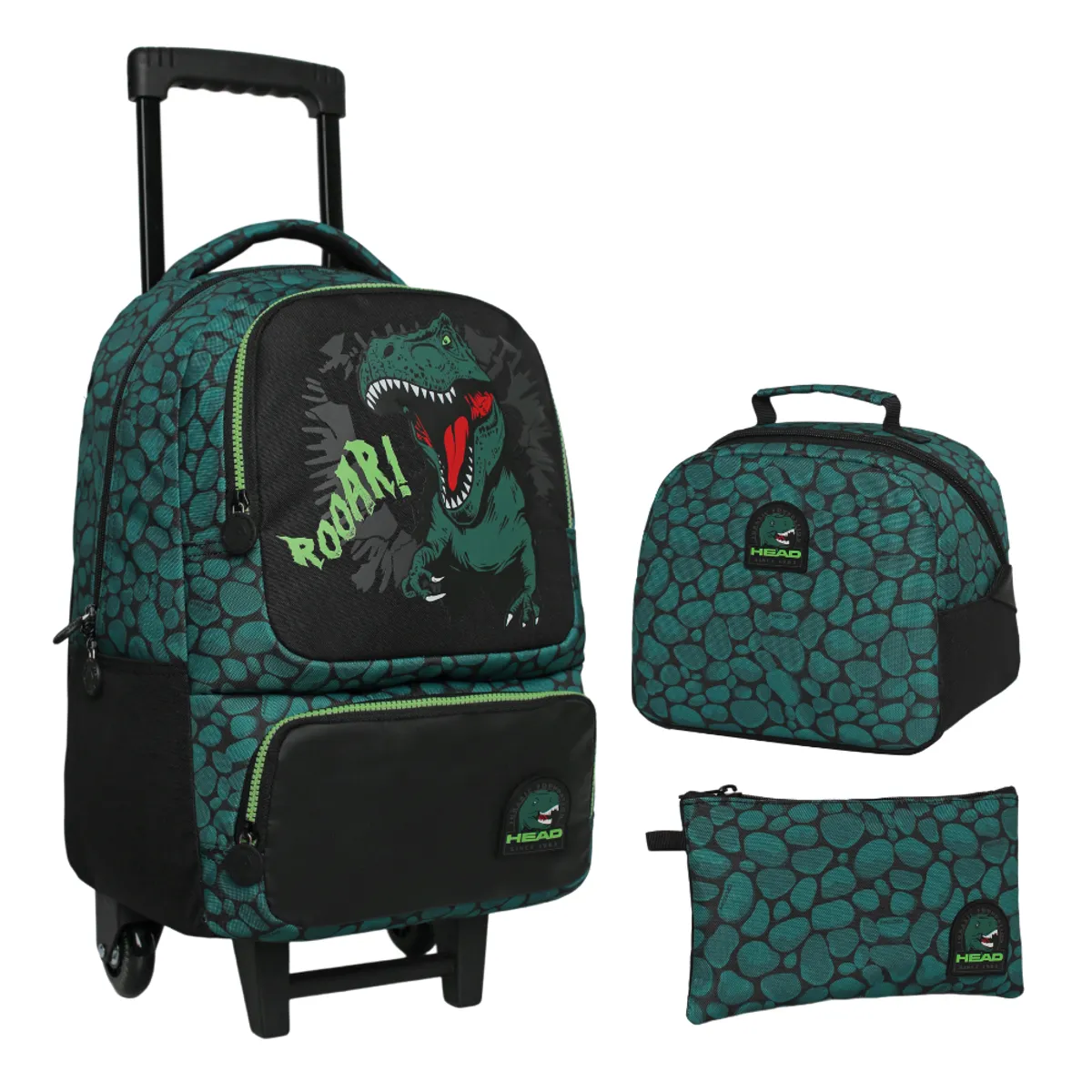 HEAD - Pack Bakan Escolar (x3) Niño Dino Stone Verde Head