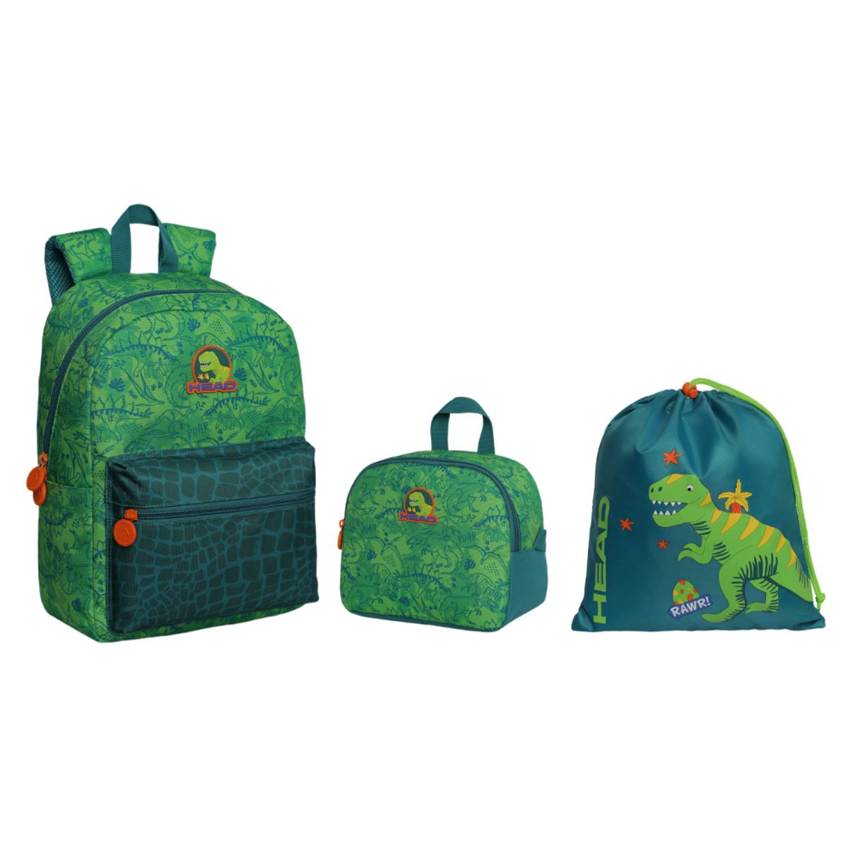 HEAD - Pack Kids Niño (x3) Dino Verde Head