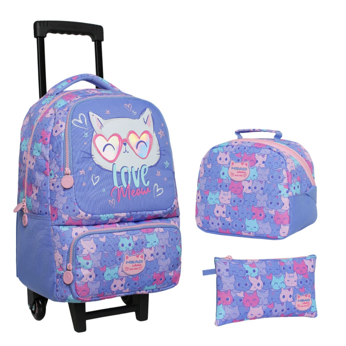 HEAD - Pack Bakan Escolar (x3) Niña Meow Lila Head