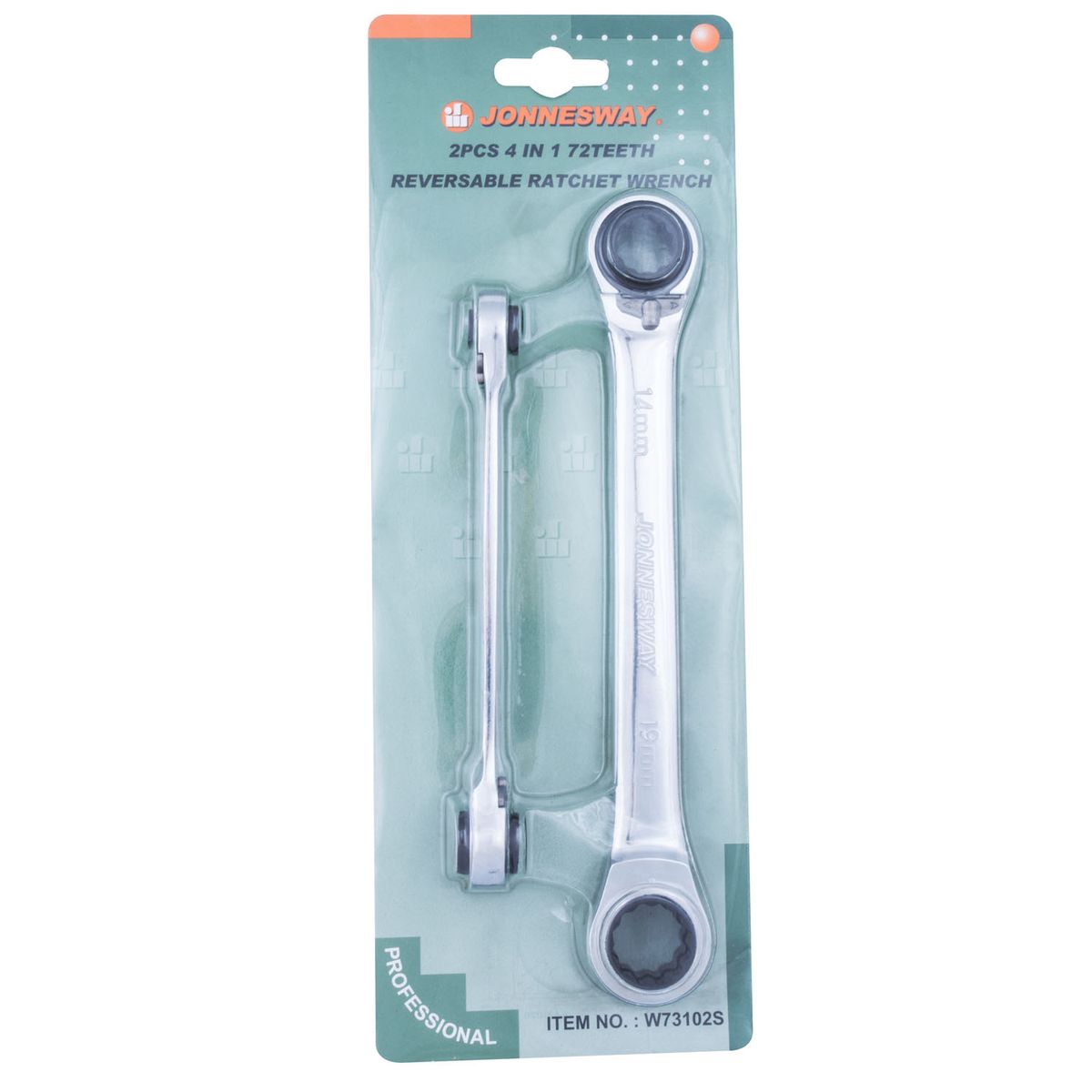 JONNESWAY - Set llaves chicharra 2 piezas 4 en 1 w73102s