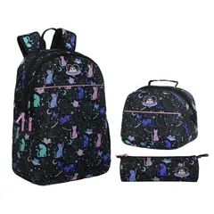 HEAD - Pack Cool Escolar (x3) Niña Space Cat Negro