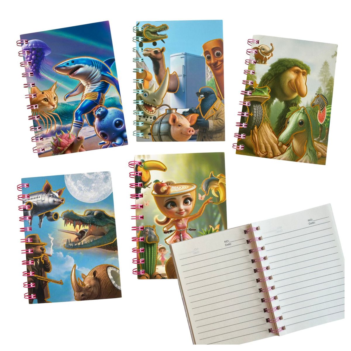 MOTARRO - Pack útiles escolares Brainrot - Estuche + libreta + portaminas + bolígrafo