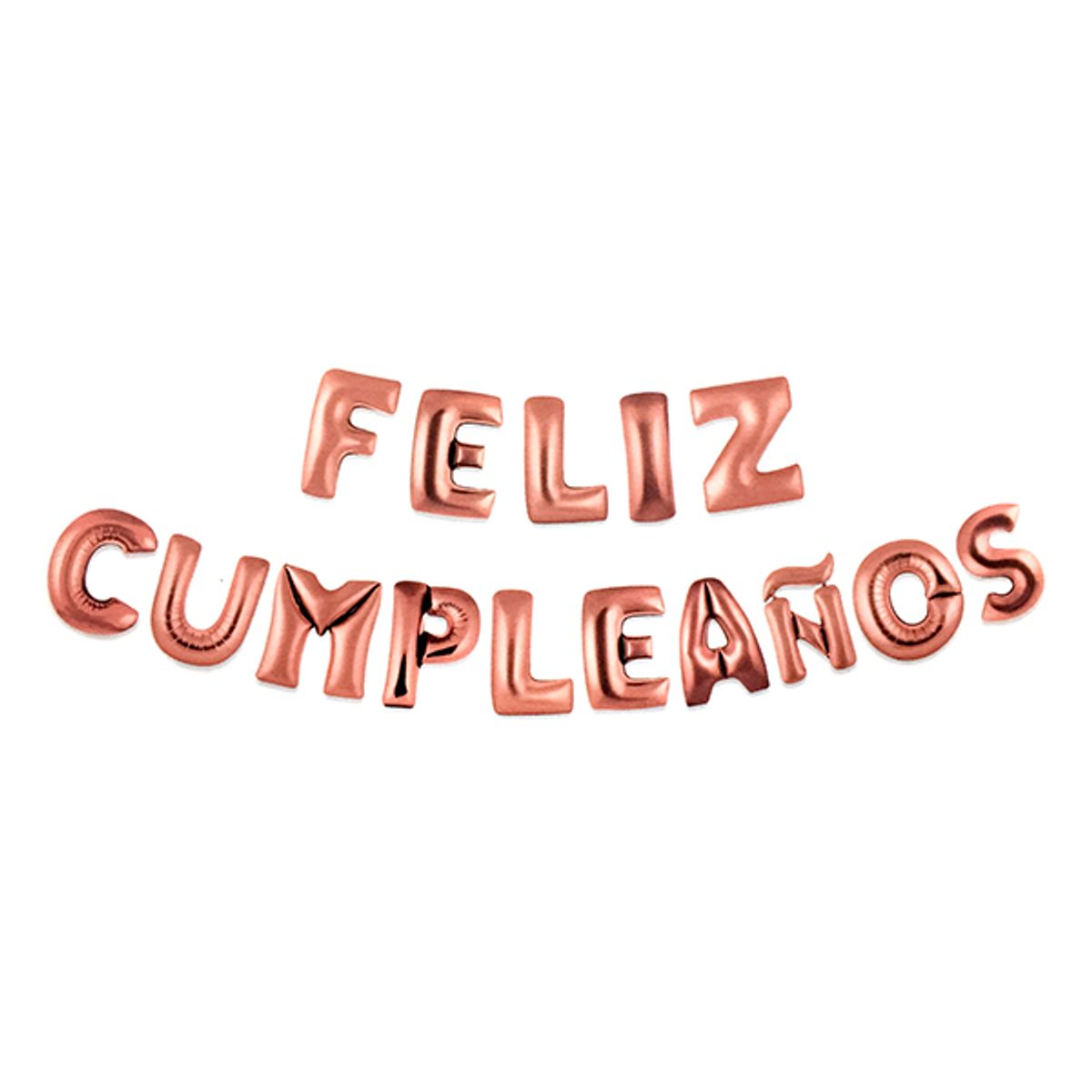 GENERICO - GLOBO METALICO 16 FELIZ CUMPLEAOS ROSE GOLD X1 UNI