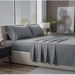 GENERICO - Juego Sábana 1.5 Plazas Poli Algodón 200 Hilo Varios