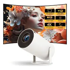 GENERICO - Proyector Inteligente Mini HY300 HD 720p Wifi Bluetooth Cine En Casa Portatil Led Android FIGOIMPORT