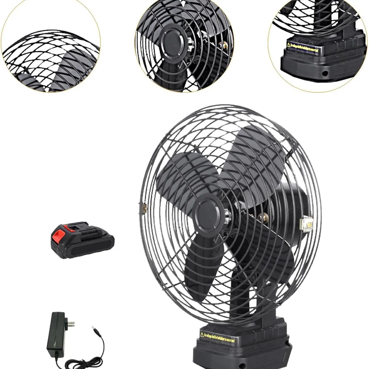MOVI - VENTILADOR PORTÁTIL 5 ASPAS CON BATERÍA Y CARGADOR USB