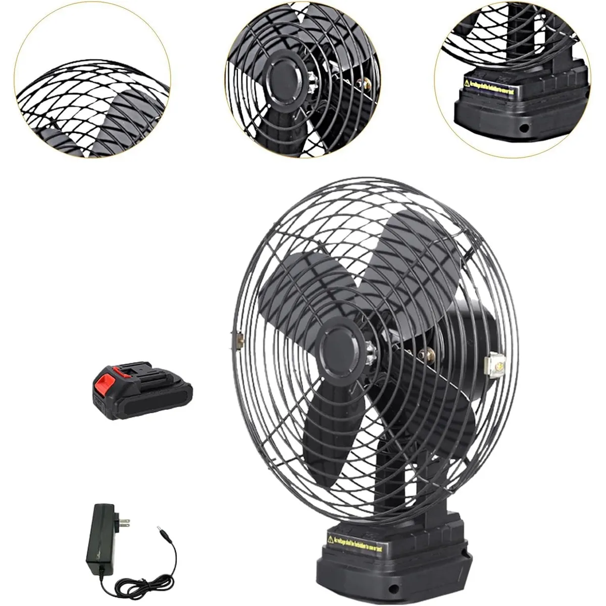 MOVI - VENTILADOR PORTÁTIL 5 ASPAS CON BATERÍA Y CARGADOR USB
