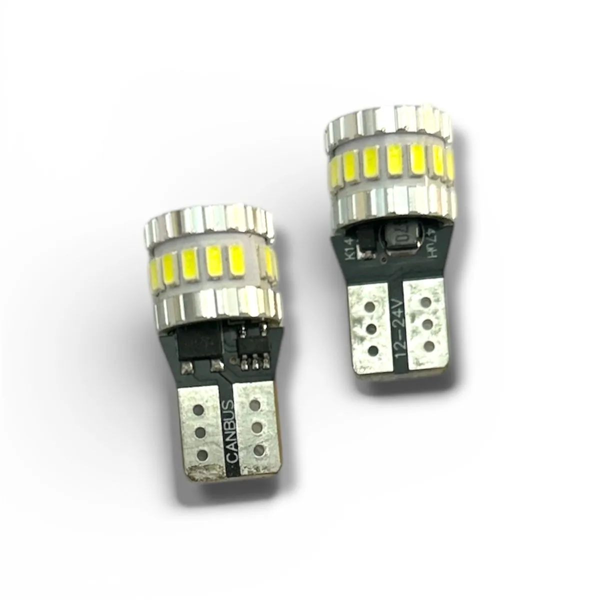 GENERICO - X2 Luces Led T10 Cola De Pescado 12-24v Canbus 16+2 Led