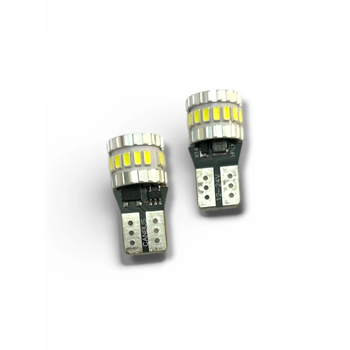 GENERICO - X2 Luces Led T10 Cola De Pescado 12-24v Canbus 16+2 Led