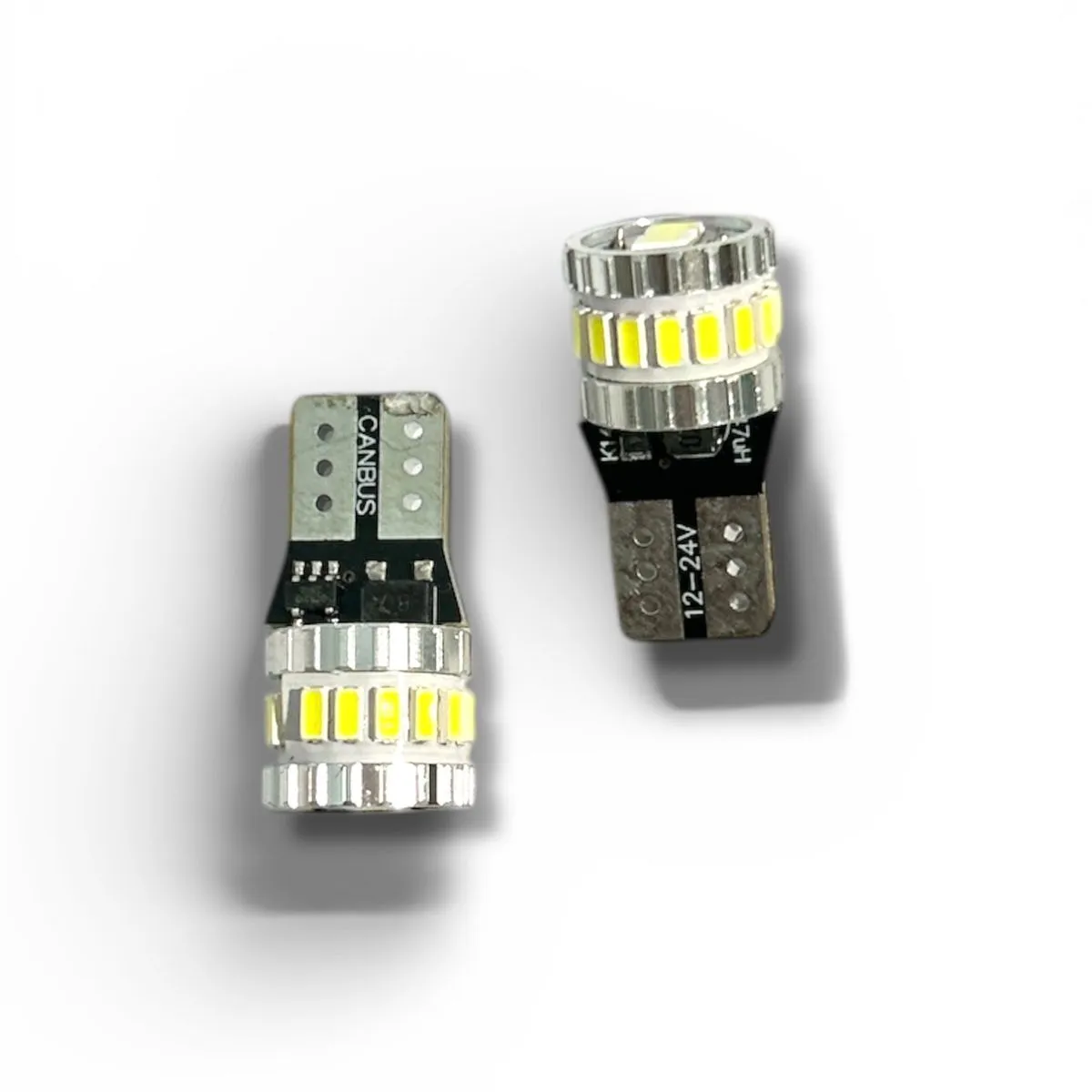 GENERICO - X2 Luces Led T10 Cola De Pescado 12-24v Canbus 16+2 Led